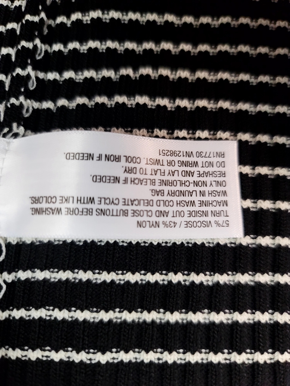 a new day Black & White Striped Maxi Button-Front Dress - Picture 7 of 7